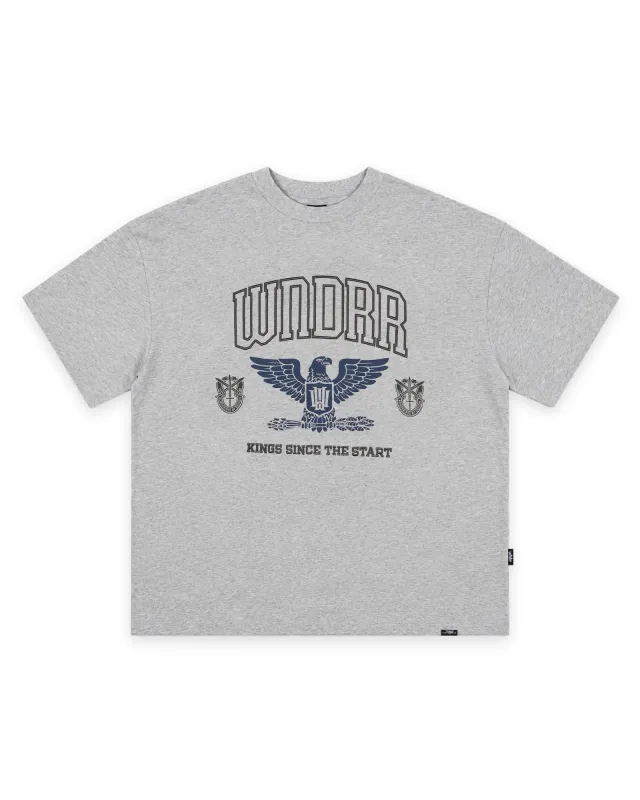 RIOT HEAVY WEIGHT TEE - GREY MARLE made by WNDRR