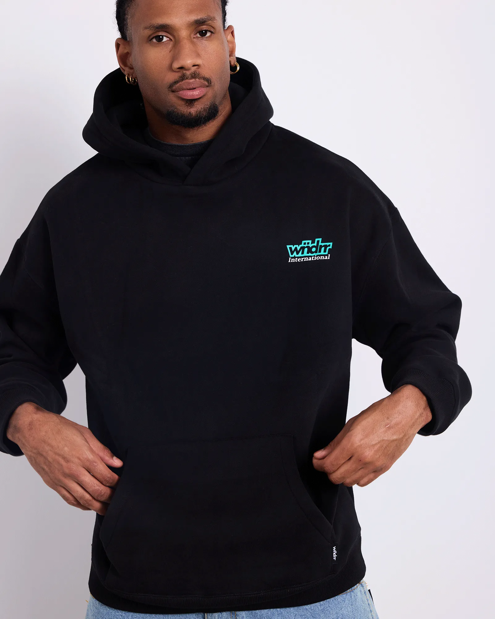 INTERNATIONAL HOOD SWEAT - BLACK sold by WNDRR product image thumbnail 4