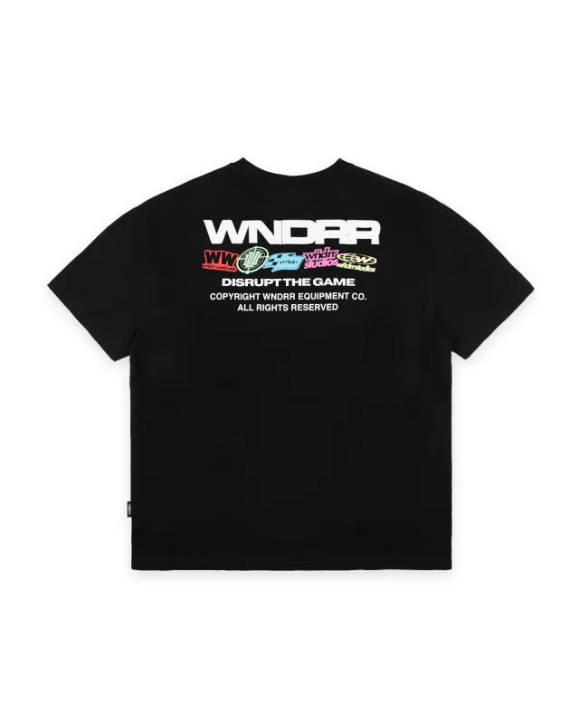 MARK BOX FIT TEE - BLACK made by WNDRR