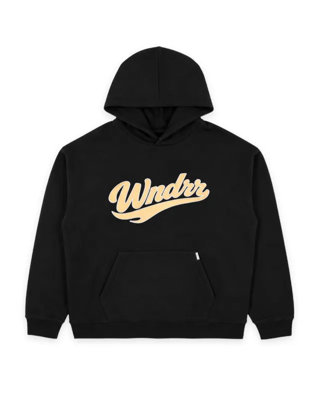 BRUSHBACK HOOD SWEAT - BLACK made by WNDRR