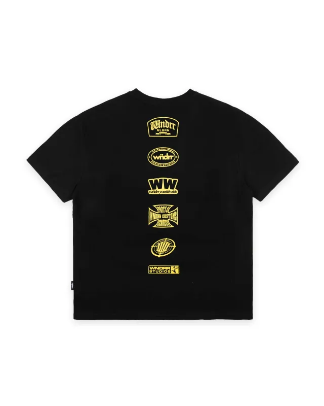 UNION BOX FIT TEE - BLACK made by WNDRR