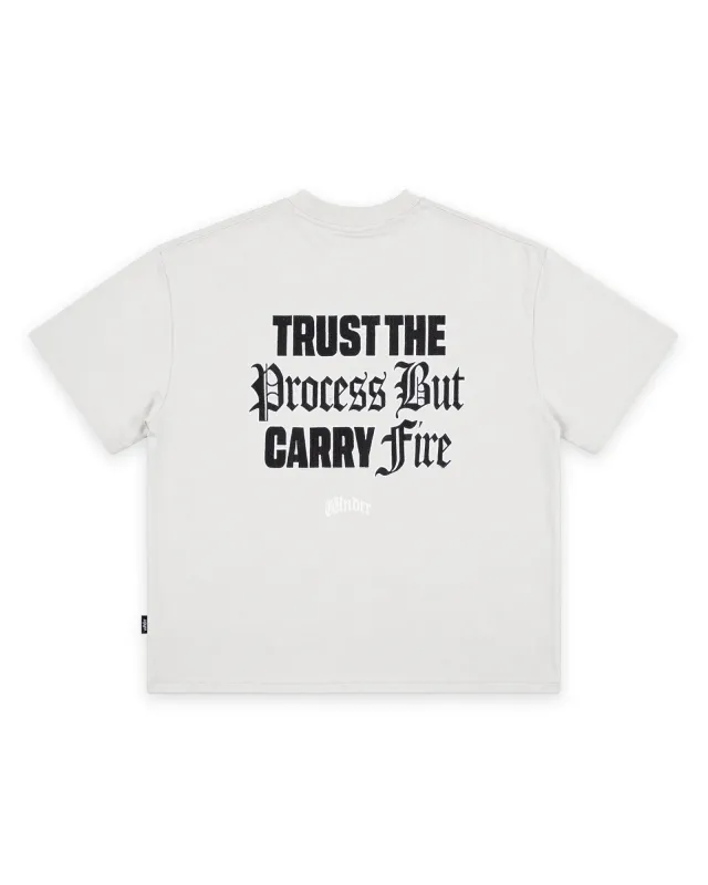 PROCESS HEAVY WEIGHT TEE - OYSTER made by WNDRR