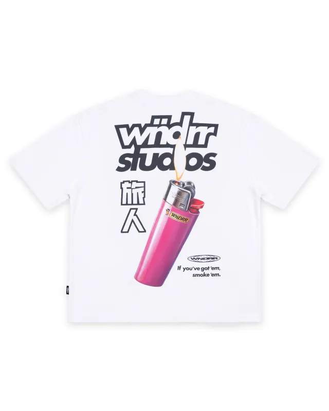 LIGHTER HEAVY WEIGHT TEE - WHITE made by WNDRR