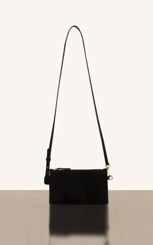 Amelie in Pelle Suede Nero sold by Gavazzeni
