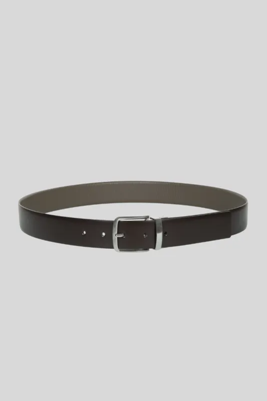 Manzoni Cintura riversibile in pelle liscia e martellata sold by Gavazzeni