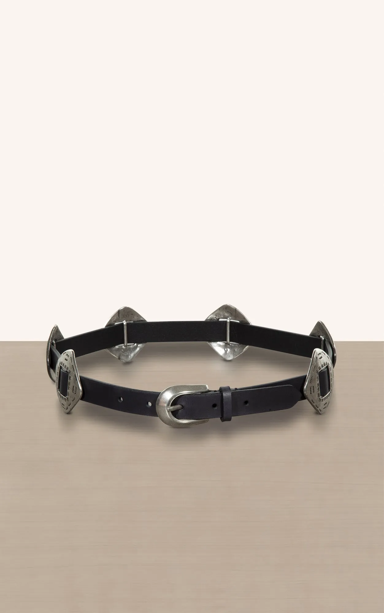 Toledo Cintura in vera pelle con inserti in metallo sold by Gavazzeni