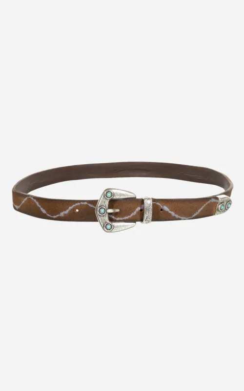 Procida cintura in pelle suede con ricami sold by Gavazzeni