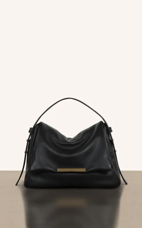 Marge L in Pelle Granata Nero sold by Gavazzeni