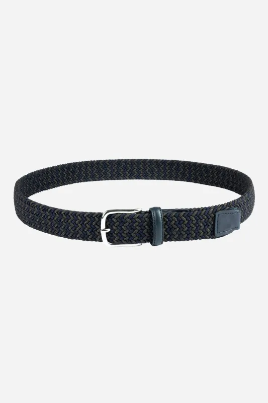 Cintura intrecciata in Rayon Missisip Blu Militare sold by Gavazzeni