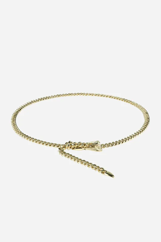 Cintura in catena con fibbia gioiello Audrey Argento made by Gavazzeni