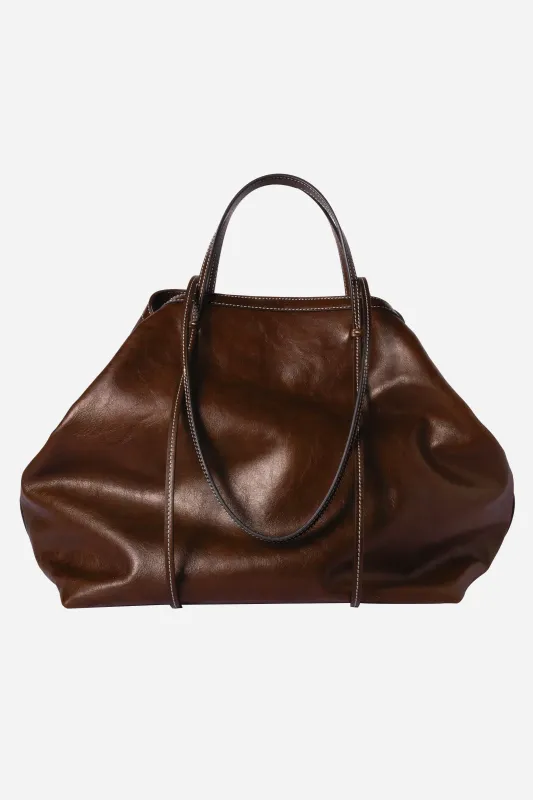 Borsa Alma in pelle liscia Marrone sold by Gavazzeni
