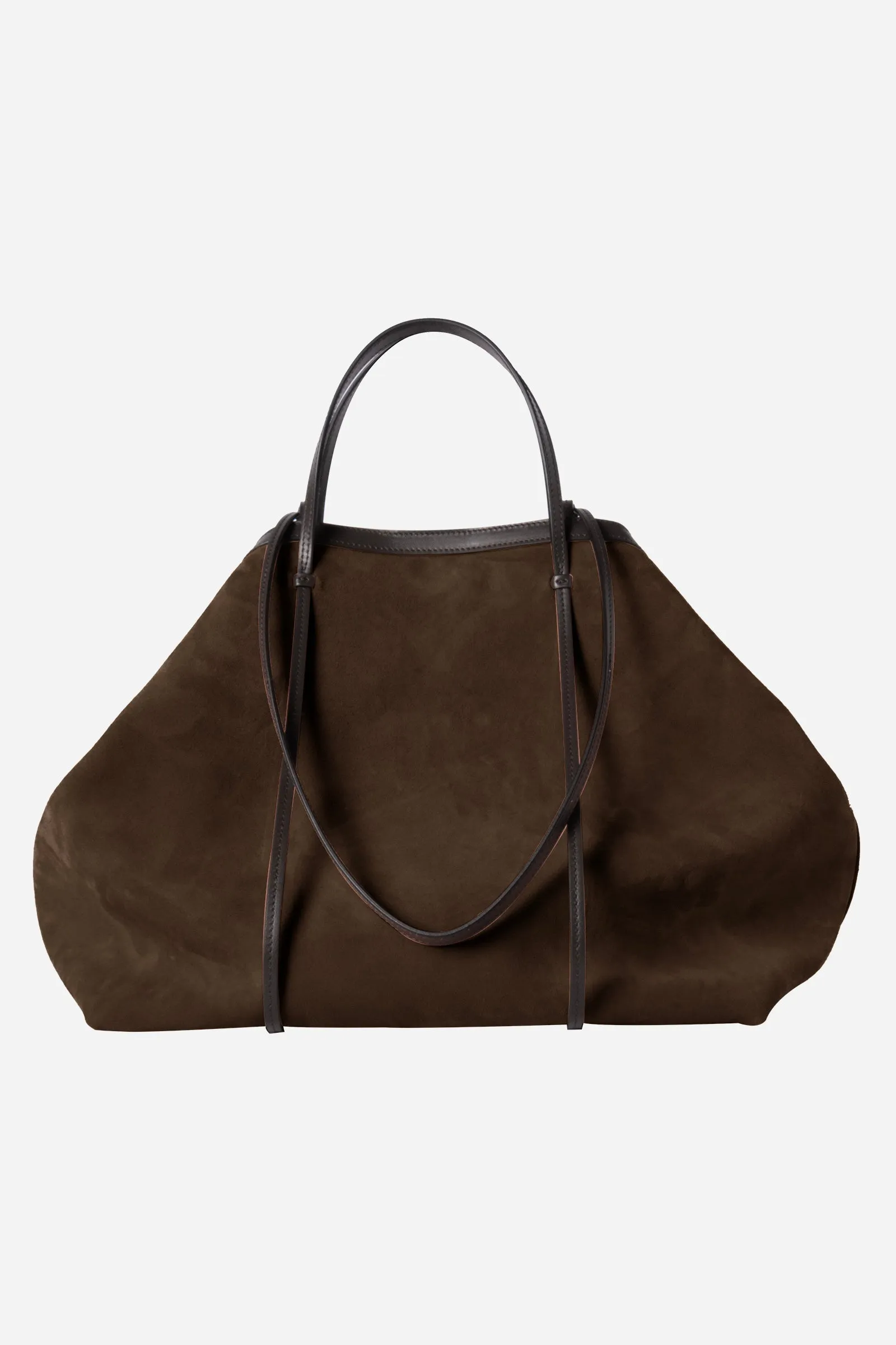 Borsa Alma in pelle scamosciata Cioccolato sold by Gavazzeni