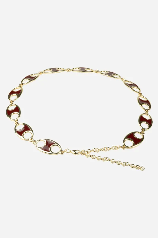 Cintura a catena Delia Oro Marrone sold by Gavazzeni