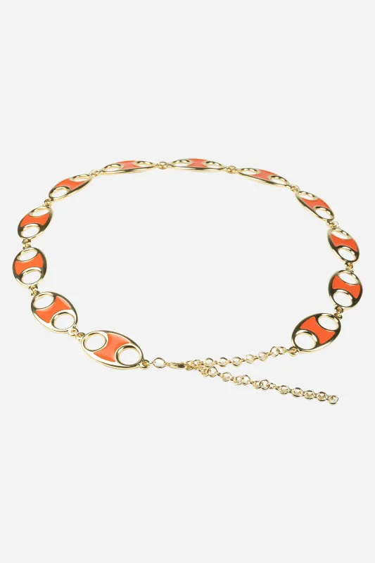 Cintura a catena Delia Oro Arancio sold by Gavazzeni