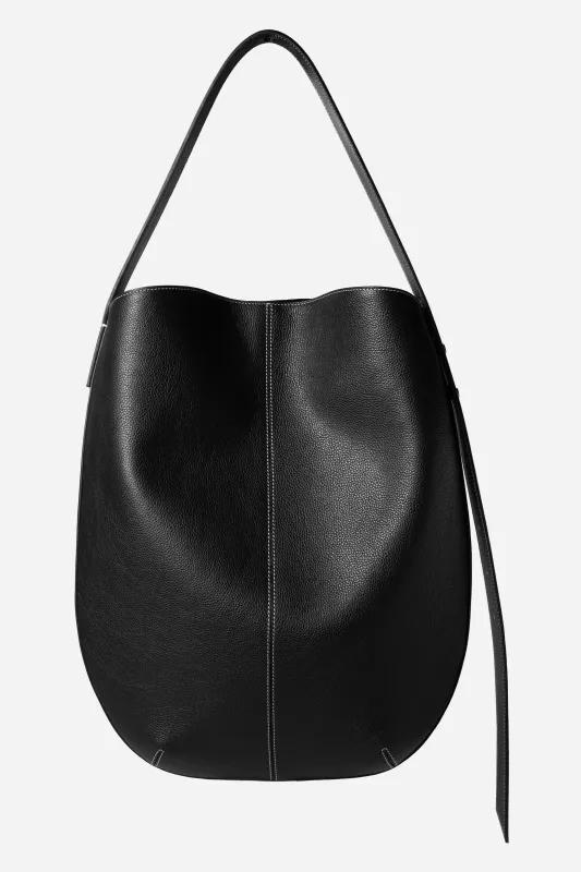 Borsa Zoe in Pelle Martellata Nero sold by Gavazzeni