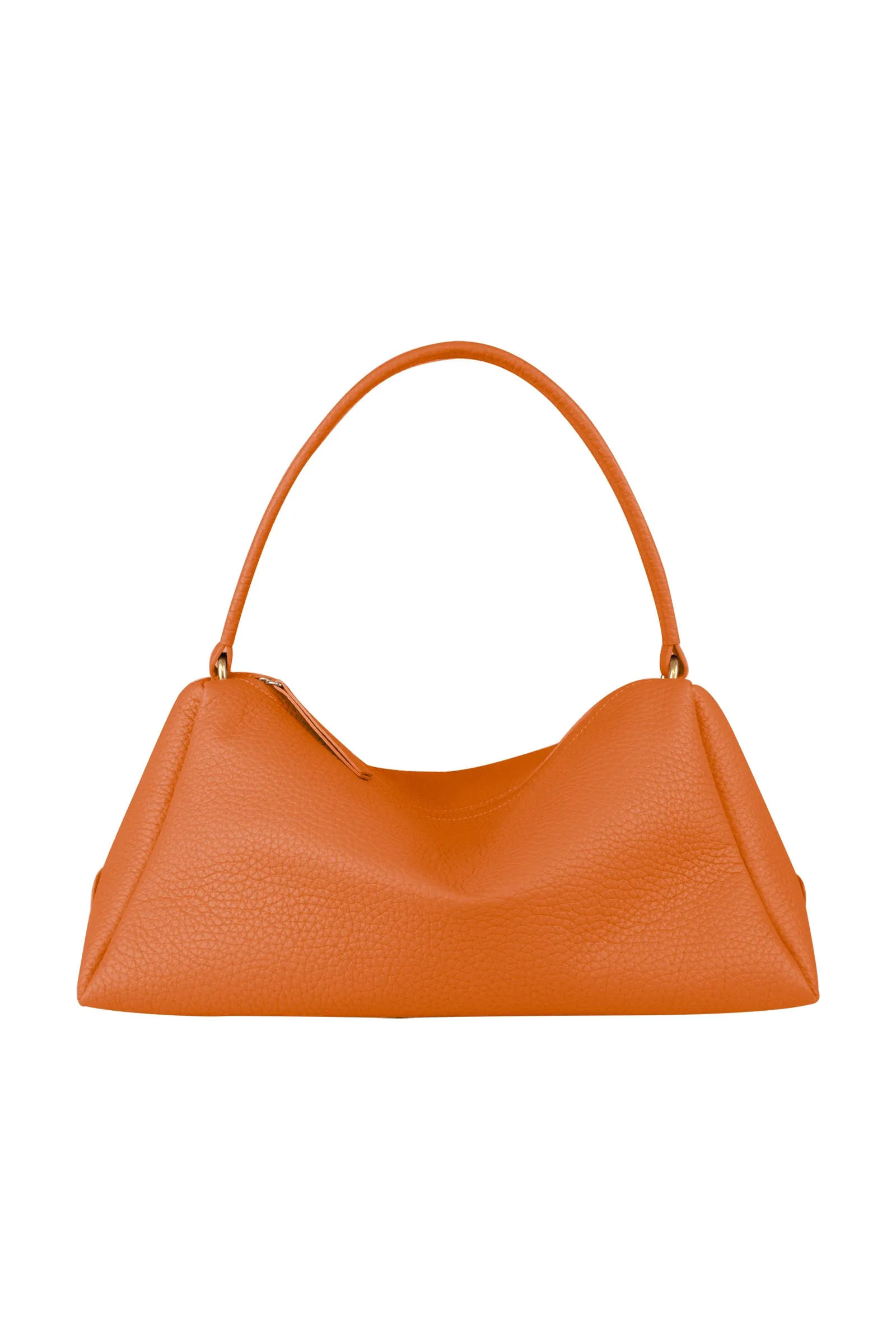Borsa Nora Large in Pelle martellata Arancio sold by Gavazzeni