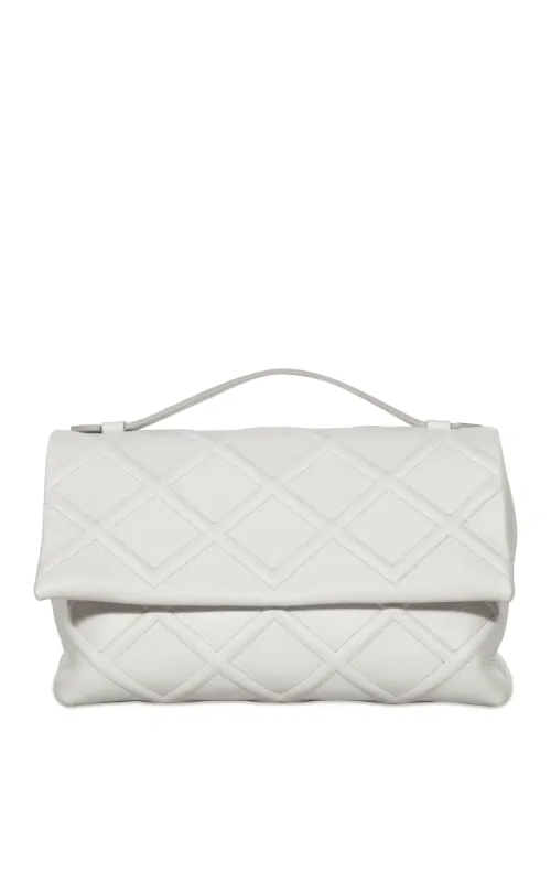 Viki M in Pelle Martellata con trapunto in rilievo Off-White sold by Gavazzeni