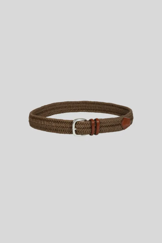 Belgio Cintura intrecciata in cotone cerato sold by Gavazzeni