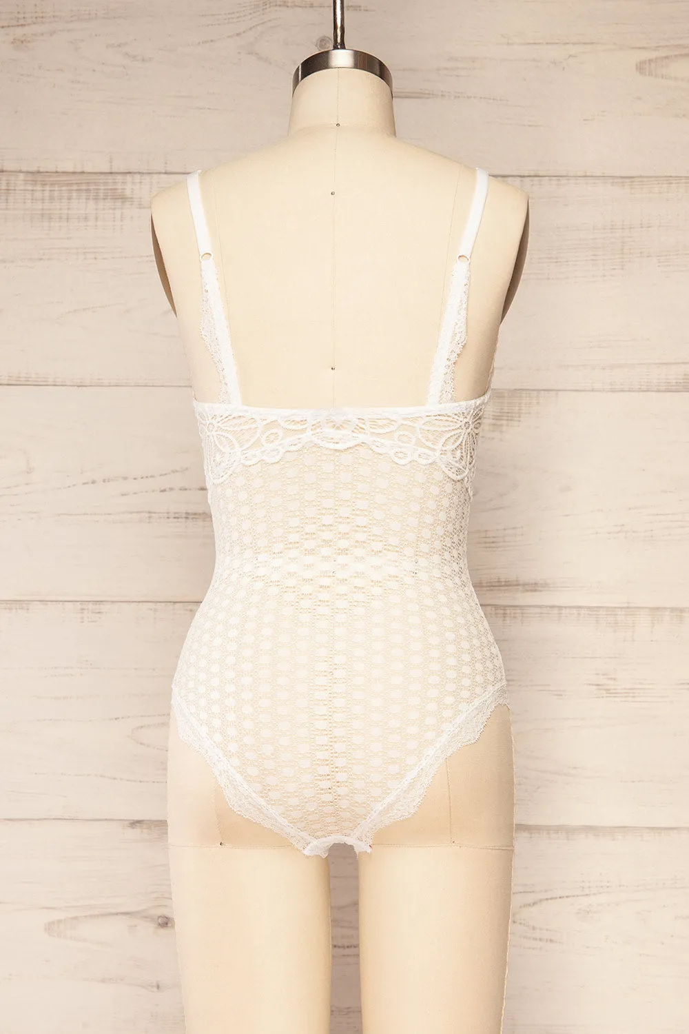 Espagna White | Lace Lingerie Bodysuit sold by Boutique 1861 product image thumbnail 5