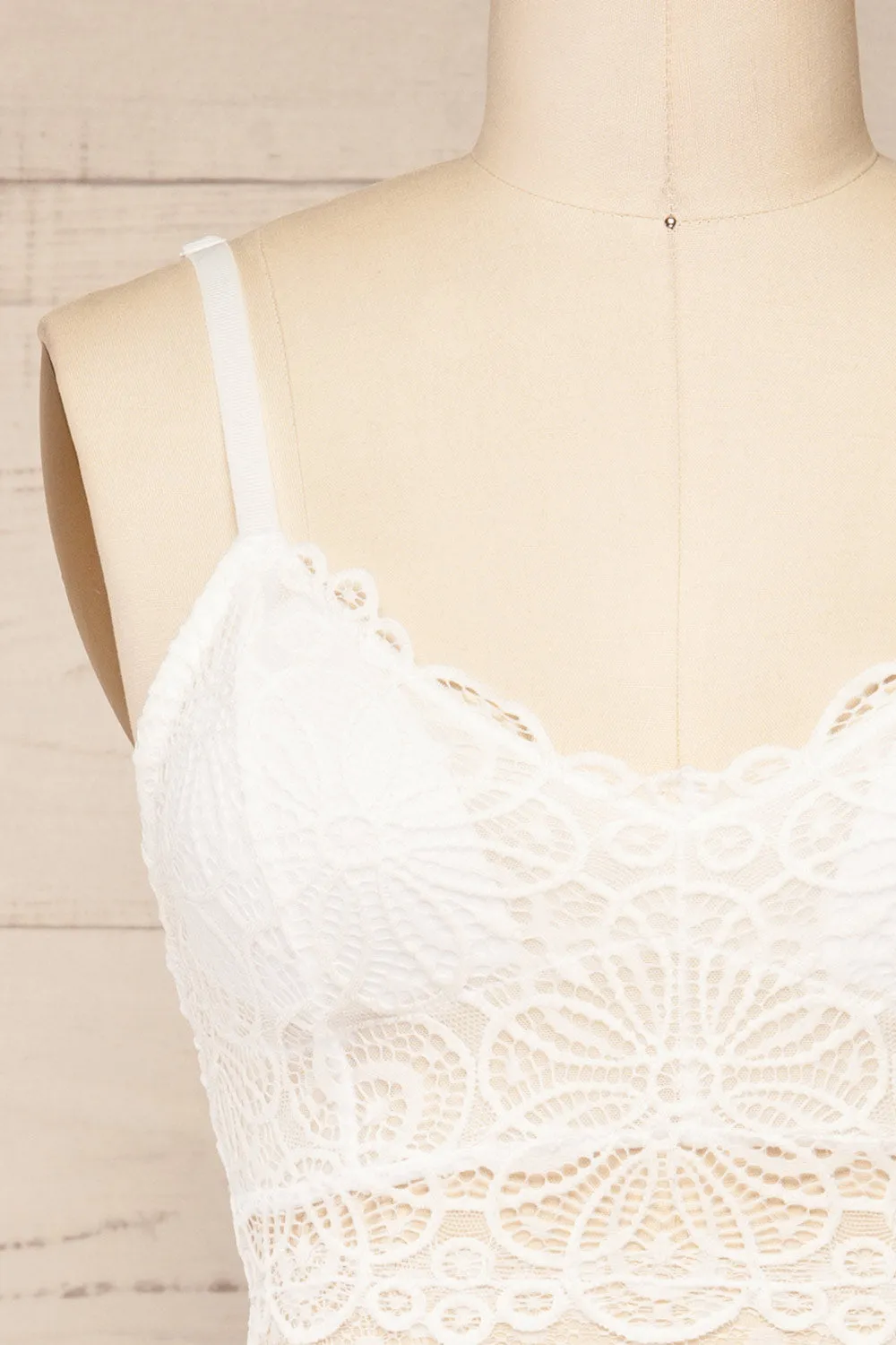 Espagna White | Lace Lingerie Bodysuit sold by Boutique 1861 product image thumbnail 2