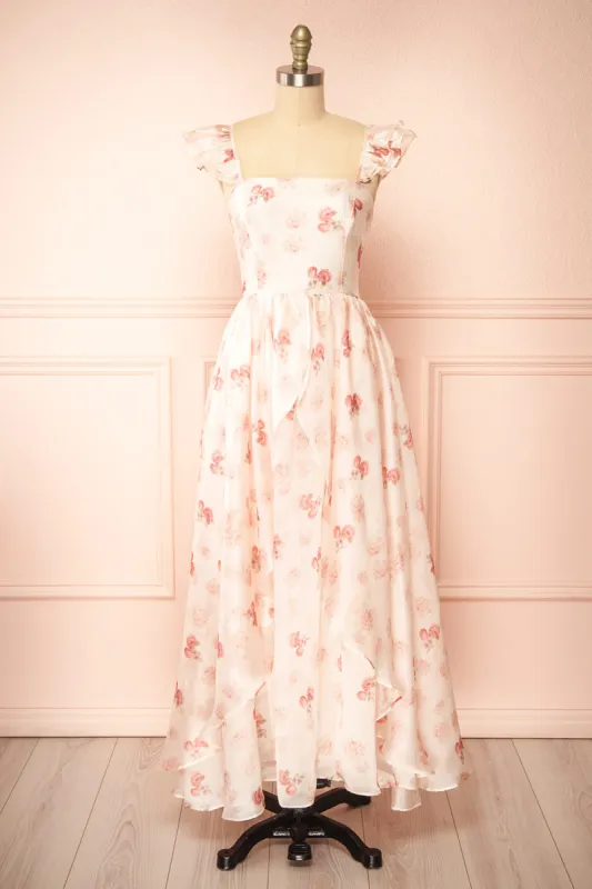 Braelyn | Pink Floral Maxi Dress sold by Boutique 1861