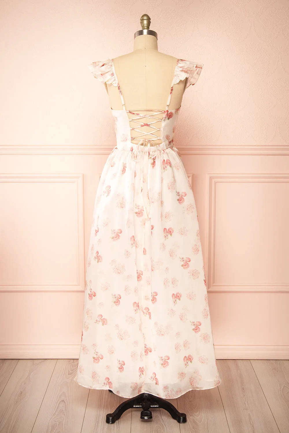 Braelyn | Pink Floral Maxi Dress sold by Boutique 1861 product image thumbnail 3