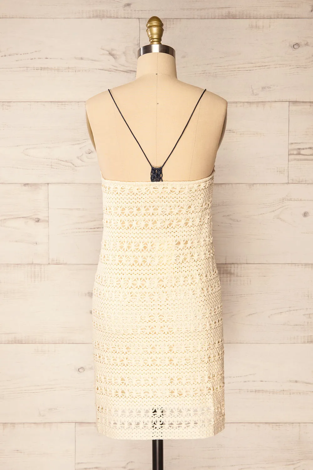 Denver | Beige Short Floral Crochet Dress sold by Boutique 1861 product image thumbnail 5