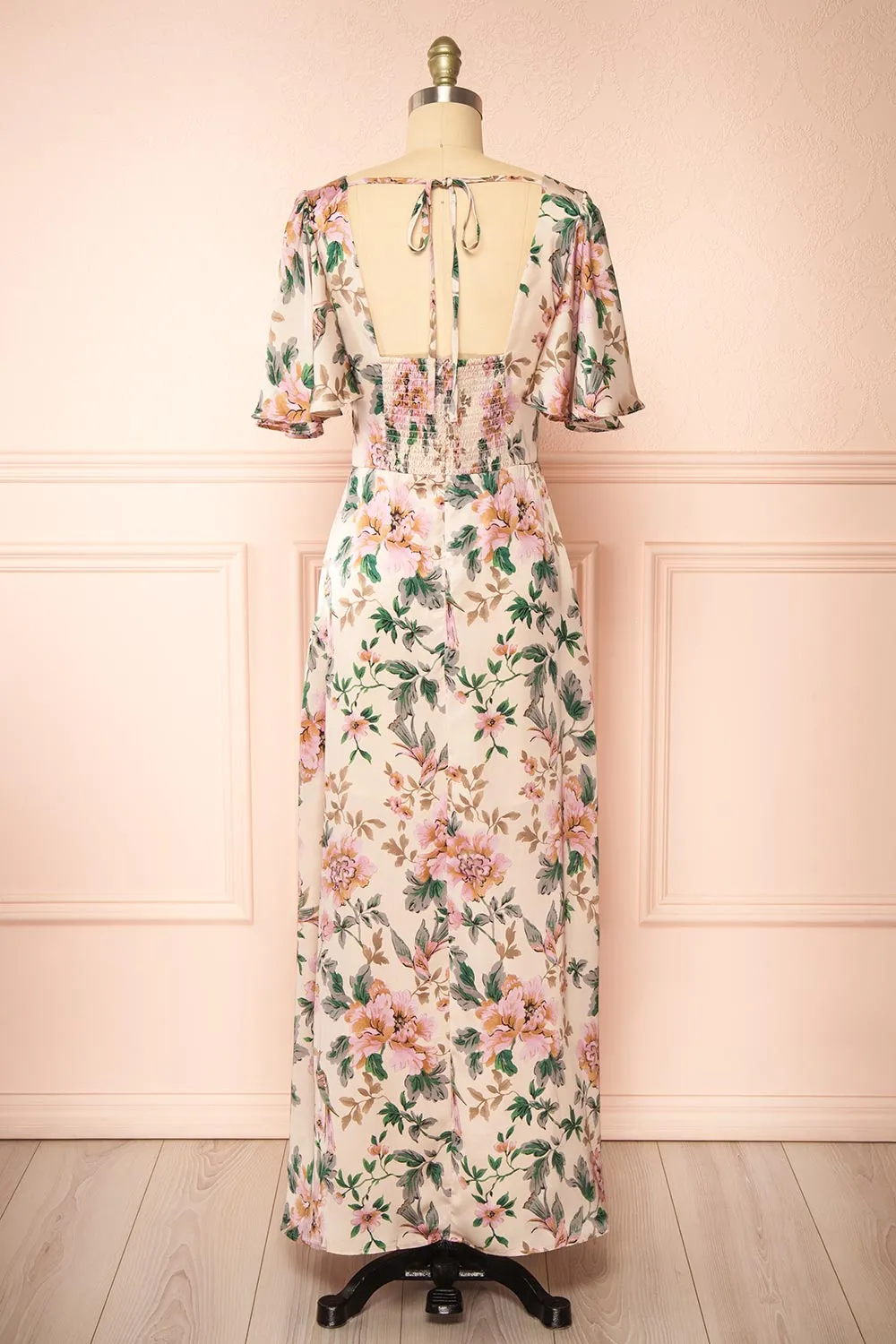 Morriven | Satin Maxi Dress w/ Floral Pattern sold by Boutique 1861 product image thumbnail 5