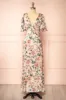 Morriven | Satin Maxi Dress w/ Floral Pattern sold by Boutique 1861