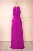 Mariposa | Purple Chiffon Maxi Halter Dress sold by Boutique 1861