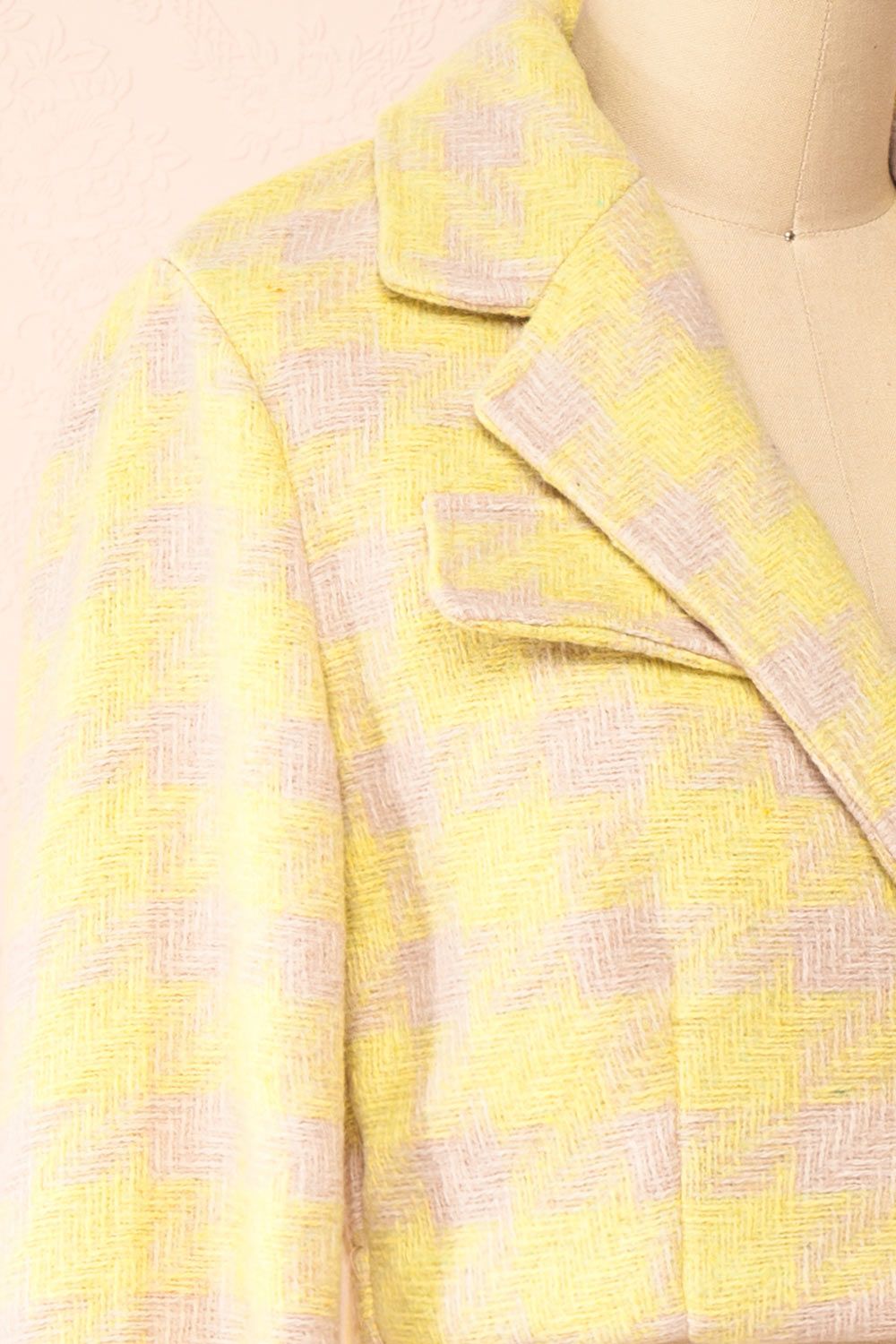 Set Lanajane Yellow | Houndstooth Cropped Blazer and Skirt sold by Boutique 1861 product image thumbnail 5