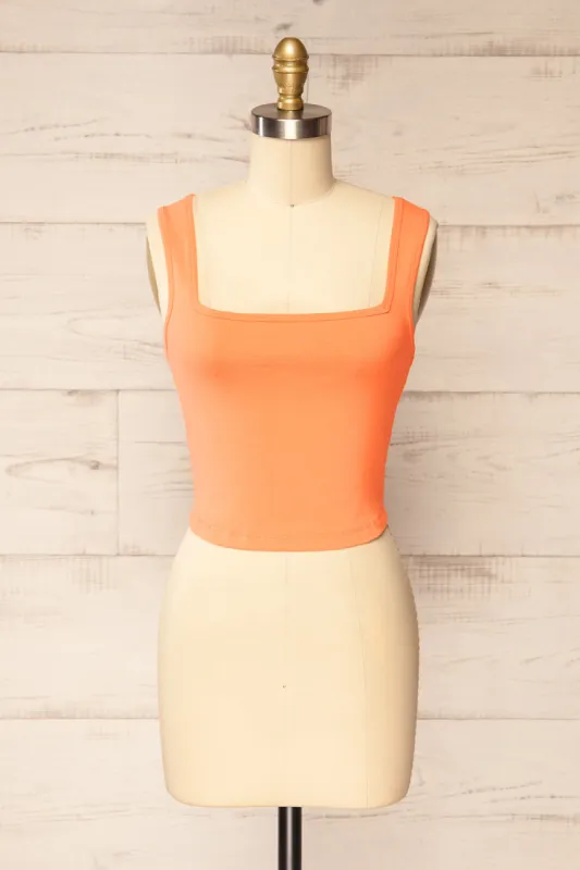 Brutus Orange | Square Neck Cropped Cami sold by Boutique 1861