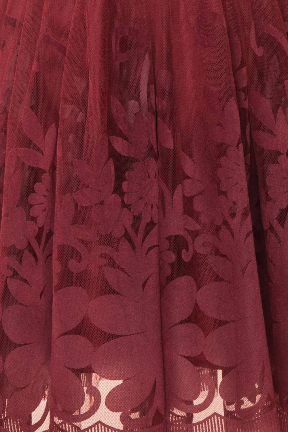 Filly Burgundy | Velvet Pattern Dress sold by Boutique 1861 product image thumbnail 9