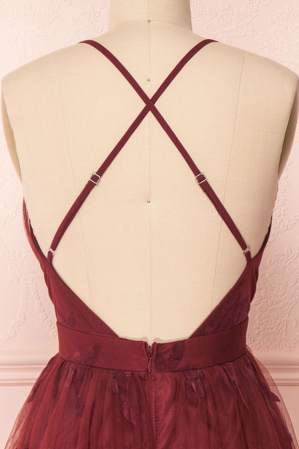 Filly Burgundy | Velvet Pattern Dress sold by Boutique 1861 product image thumbnail 7