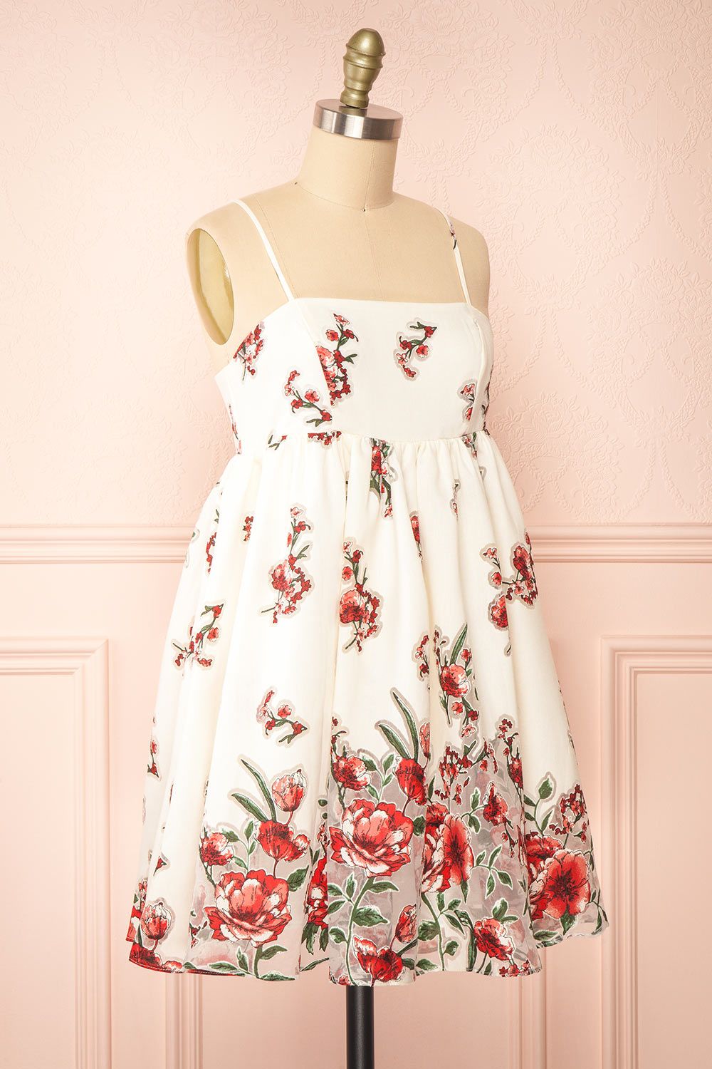 Lyra | Short Floral Babydoll Dress sold by Boutique 1861 product image thumbnail 4