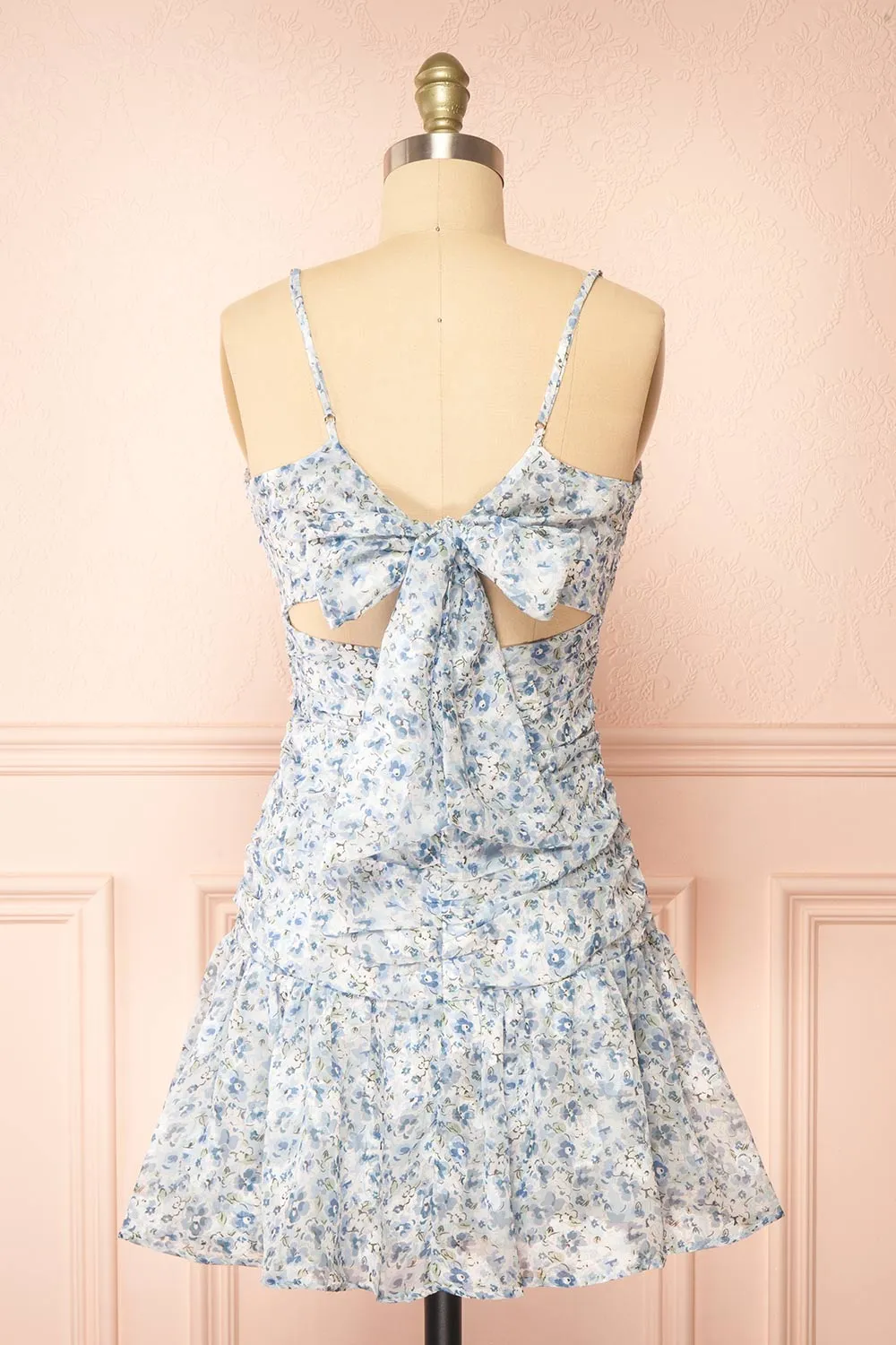 Bridgett | Short Floral Dress w/ Bow sold by Boutique 1861 product image thumbnail 3