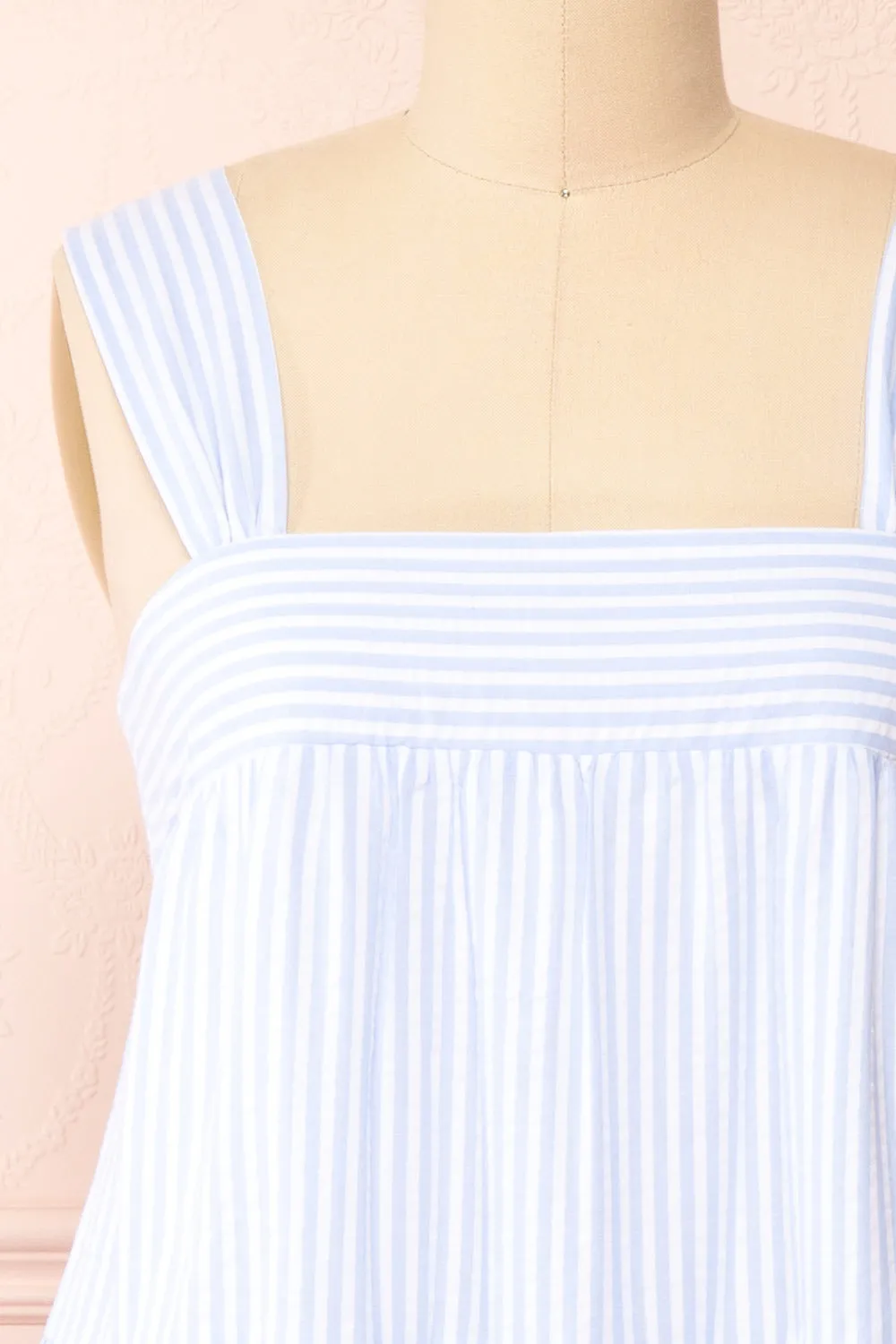 Islah | Blue Striped Short Dress w/ Large Straps sold by Boutique 1861 product image thumbnail 3