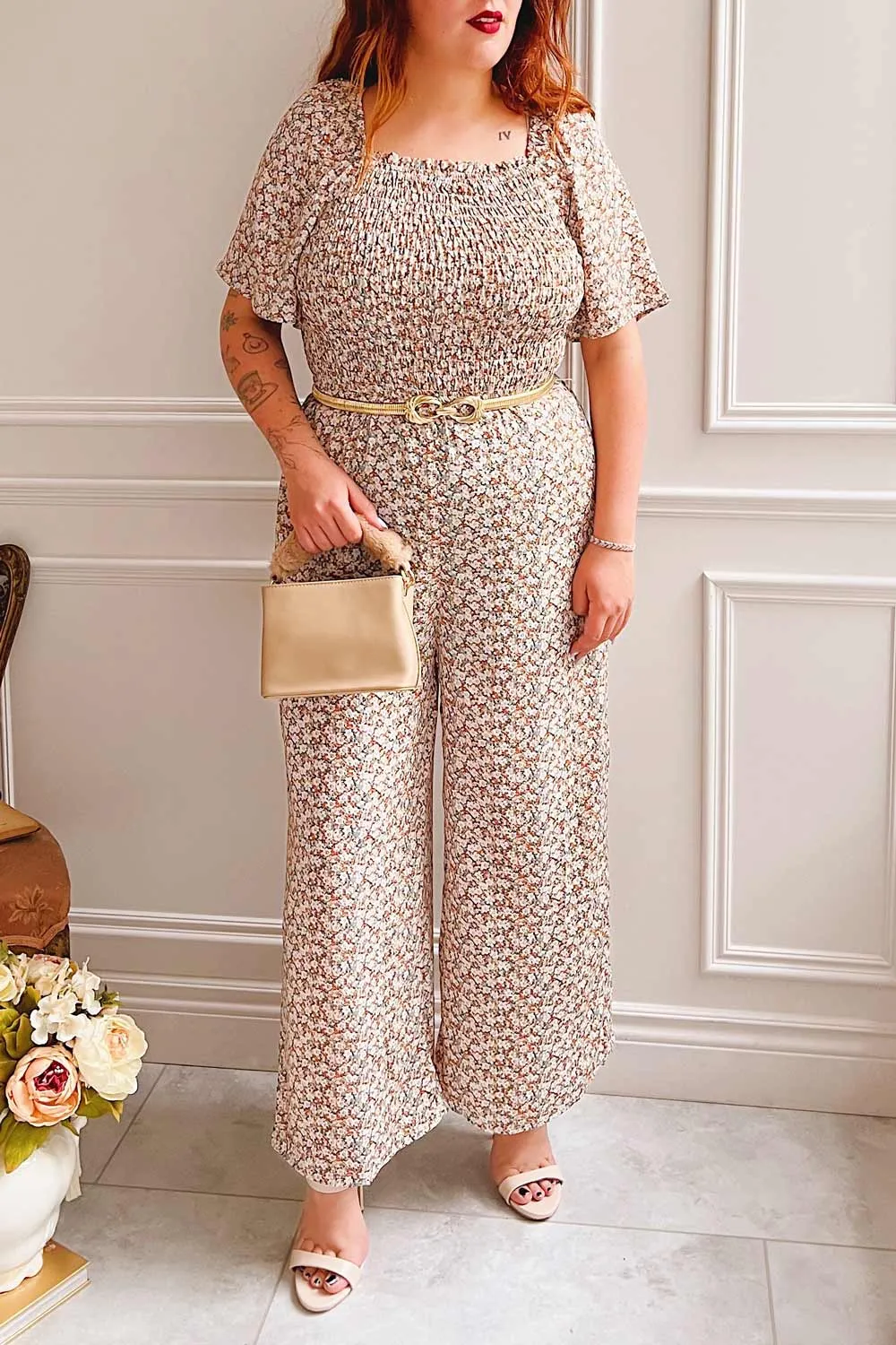 Chungha | Ditsy Floral Jumpsuit with Belt sold by Boutique 1861 product image thumbnail 2