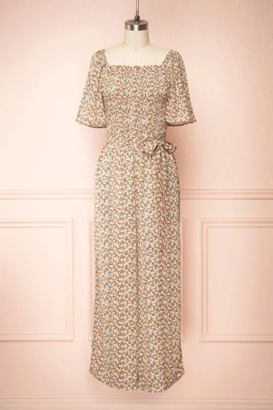 Chungha | Ditsy Floral Jumpsuit w/ Belt sold by Boutique 1861