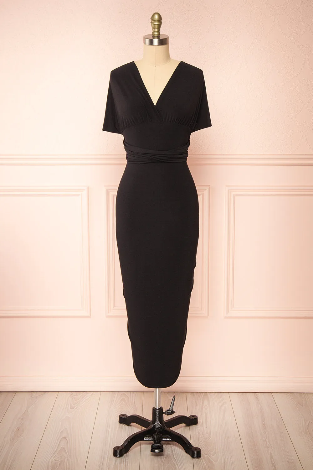 Aristella Black | Convertible Midi Dress sold by Boutique 1861