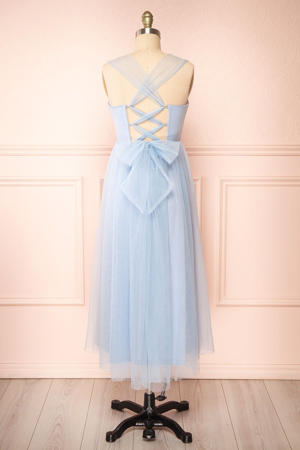 Lizzie Blue | Midi Tulle Dress with Corset sold by Boutique 1861 product image thumbnail 4