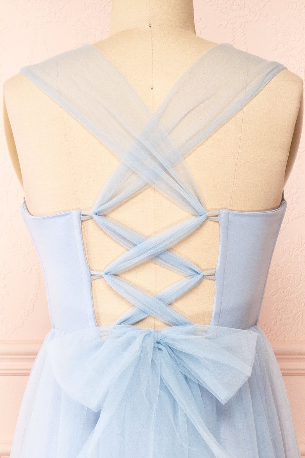 Lizzie Blue | Midi Tulle Dress with Corset sold by Boutique 1861 product image thumbnail 3