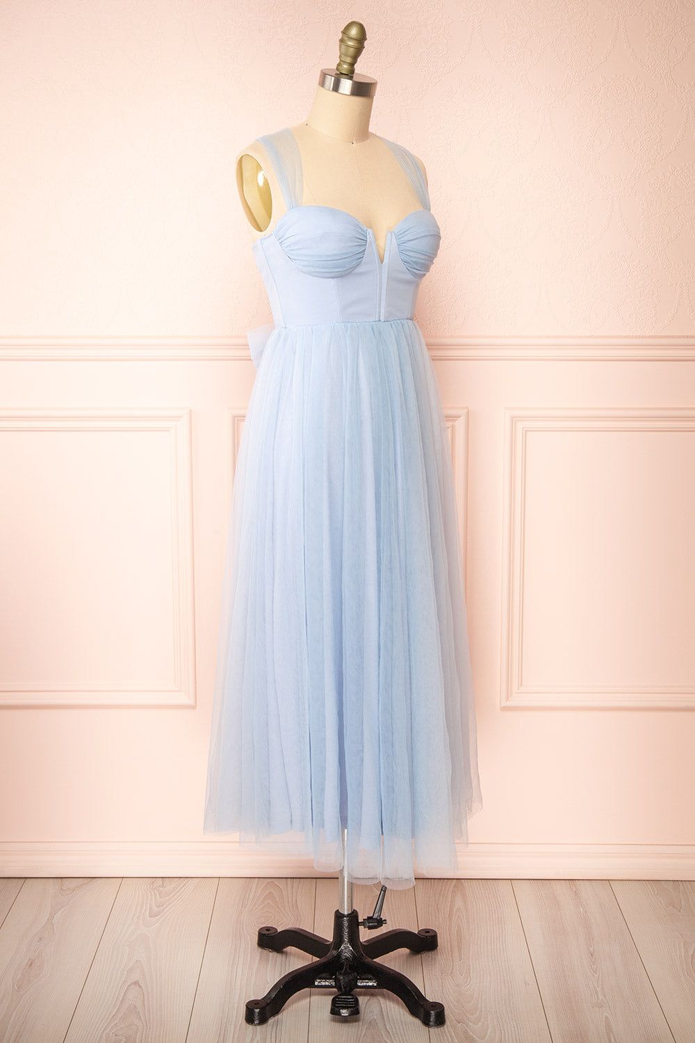 Lizzie Blue | Midi Tulle Dress with Corset sold by Boutique 1861 product image thumbnail 6
