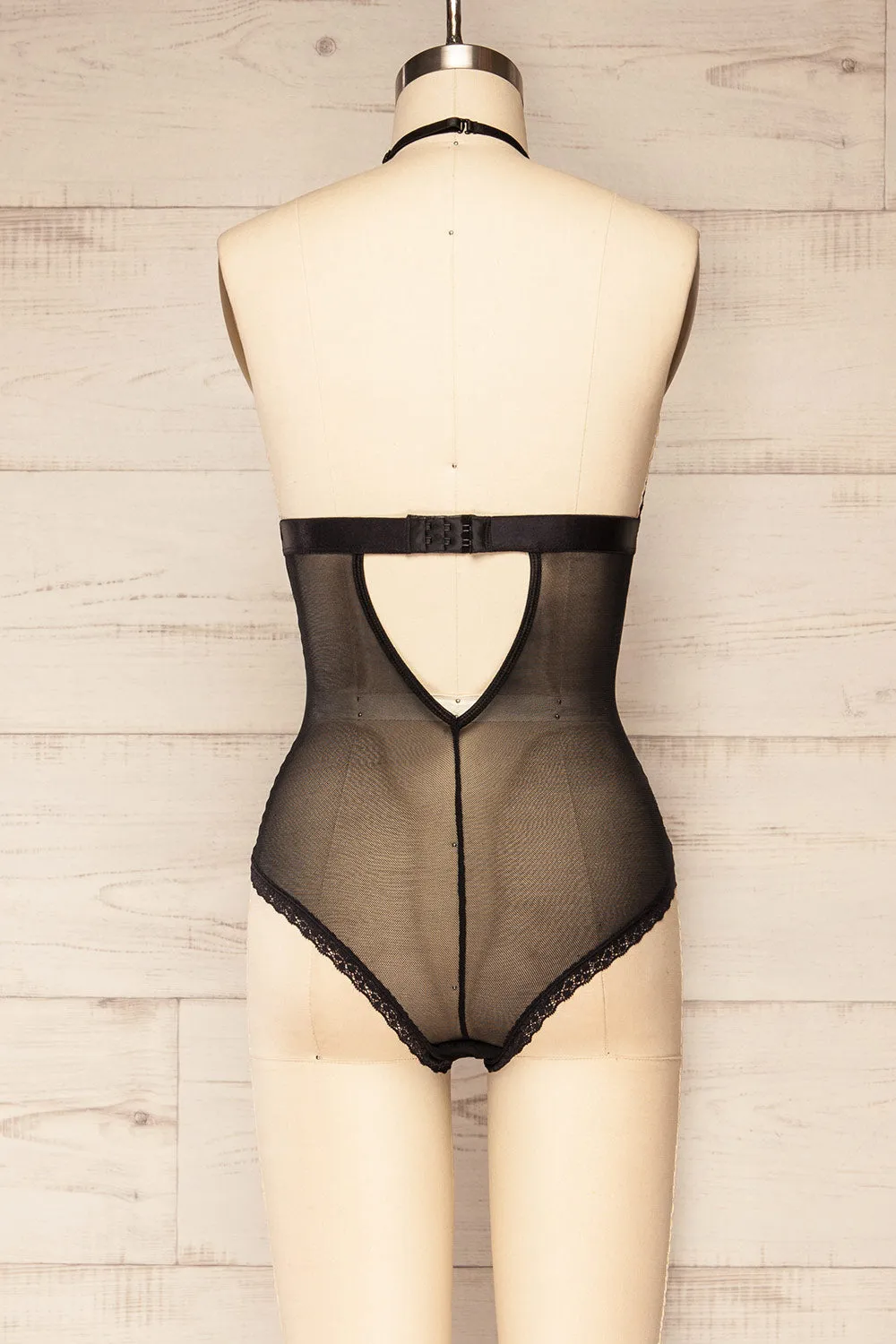 Slavonski | Black Lace Lingerie Bodysuit sold by Boutique 1861 product image thumbnail 5