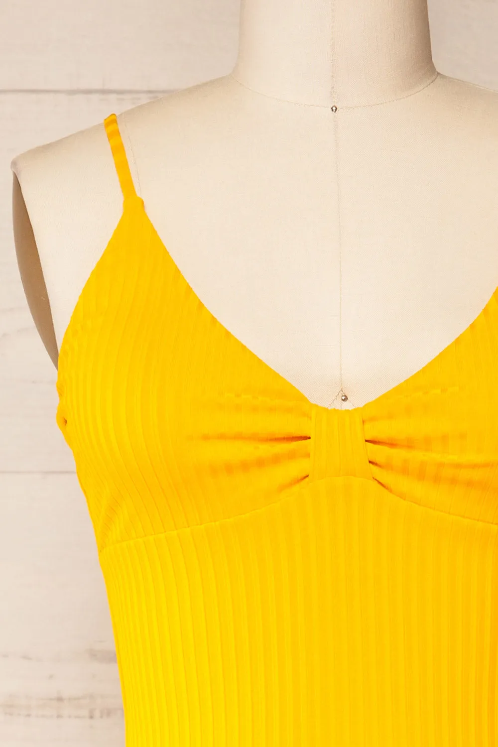 Casablanca Yellow | Ribbed One-Piece Swimsuit sold by Boutique 1861 product image thumbnail 3