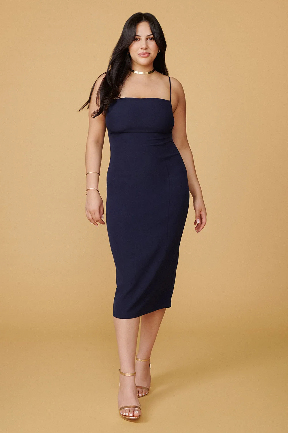 Kavala Navy | Fitted Midi Dress sold by Boutique 1861 product image thumbnail 2