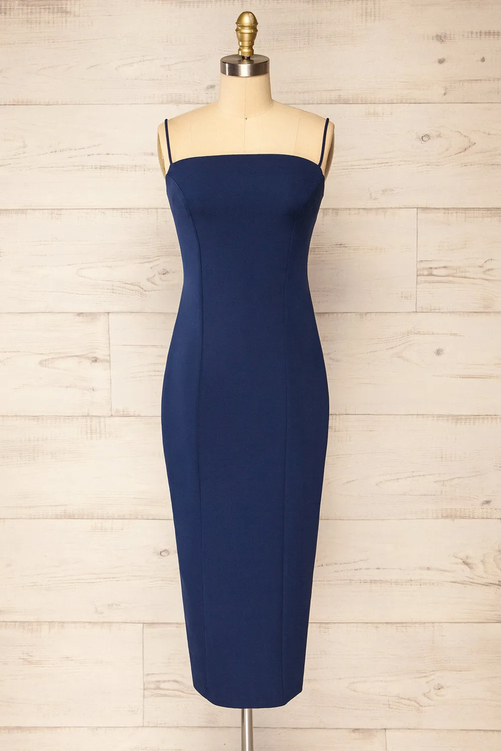 Kavala Navy | Fitted Midi Dress sold by Boutique 1861