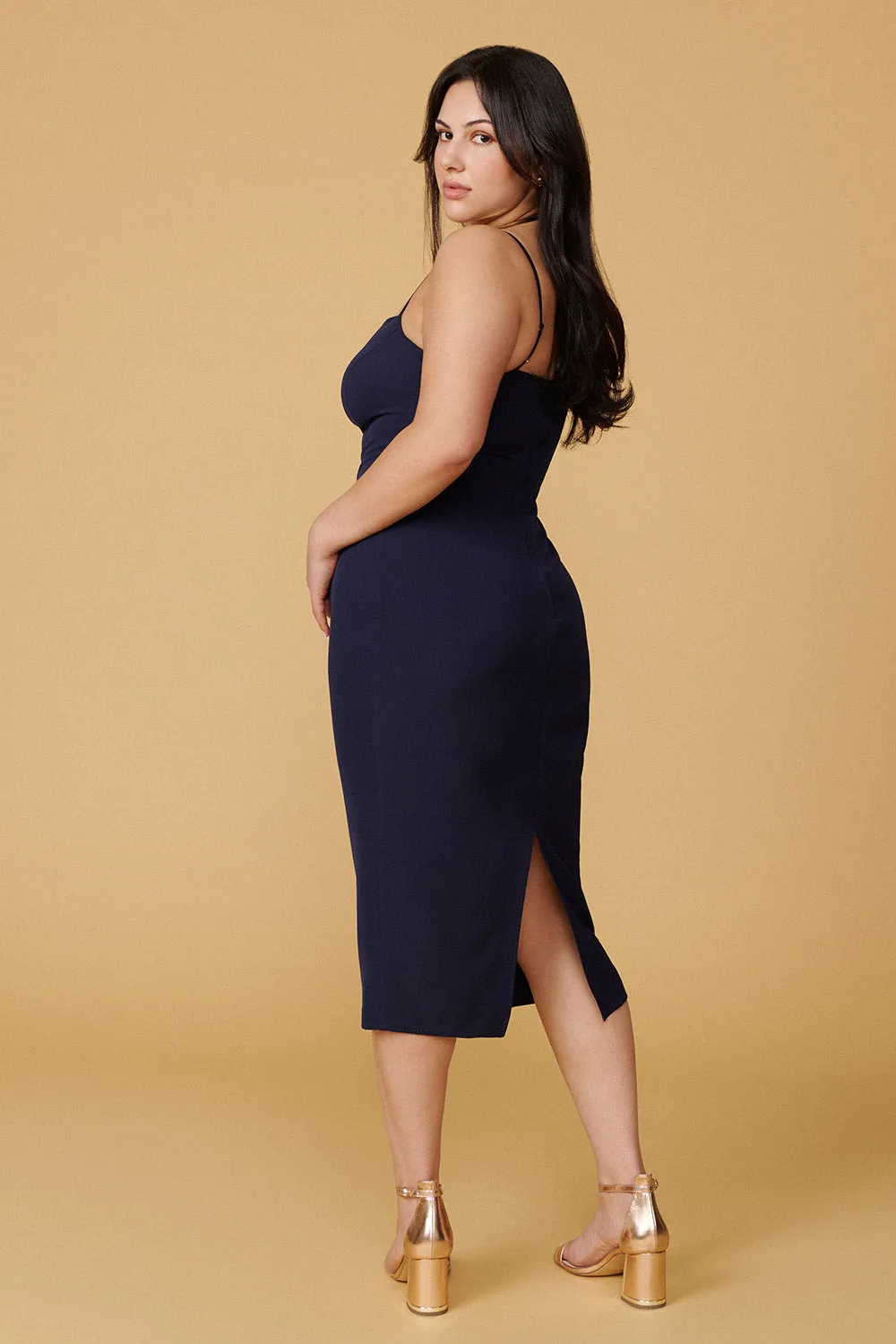 Kavala Navy | Fitted Midi Dress sold by Boutique 1861 product image thumbnail 3