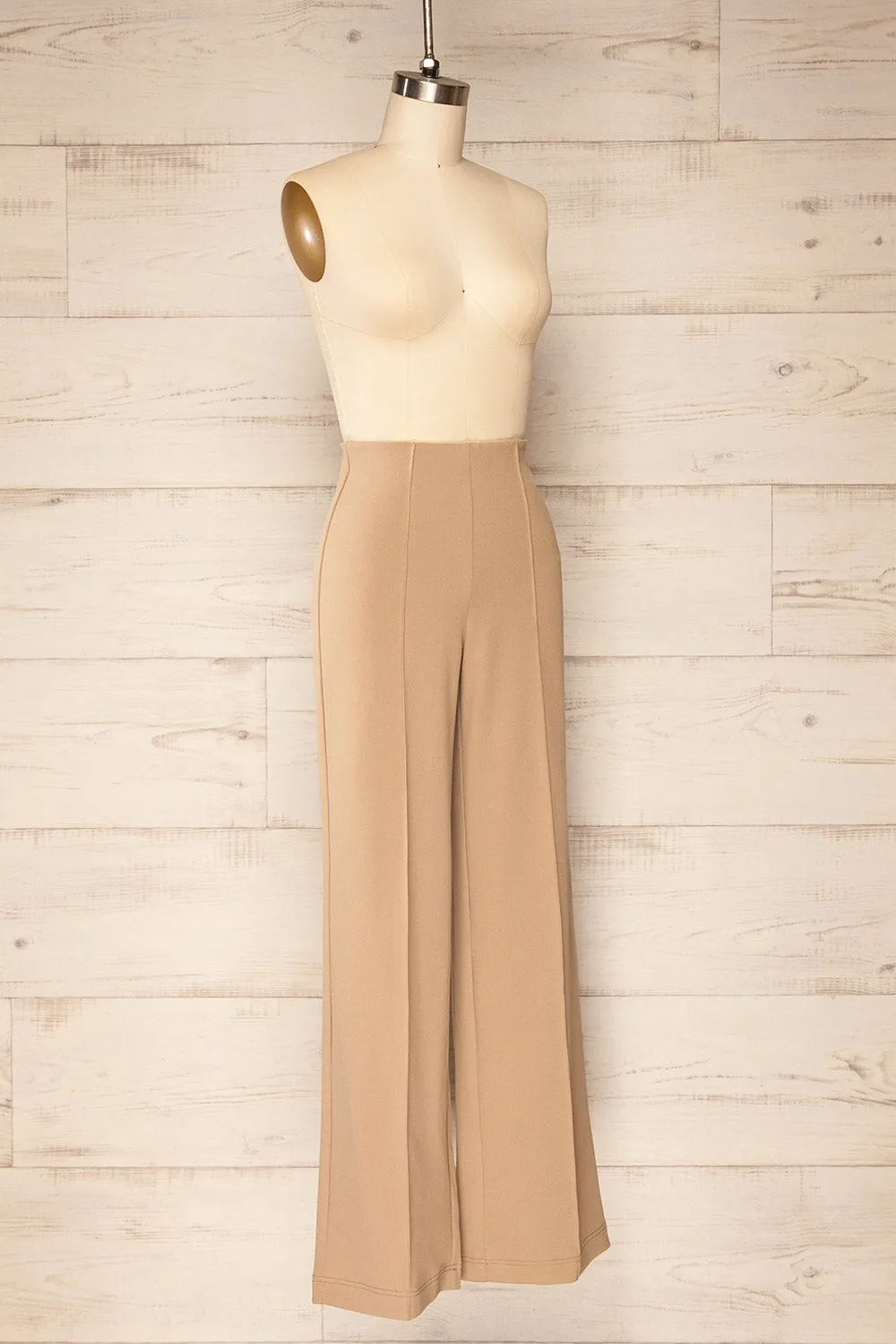 Polise Beige | High-Waisted Wide-Leg Pants sold by Boutique 1861 product image thumbnail 3