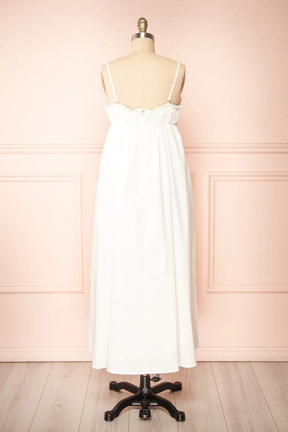 Lyssa | White Midi Dress w/ Empire Waist sold by Boutique 1861 product image thumbnail 5